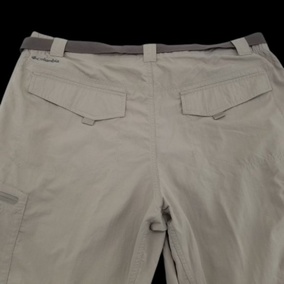 Columbia Pants Mens Omni-Shade Beige Convertible Cargo Pockets HikingWork 38 x30 - Picture 4 of 5